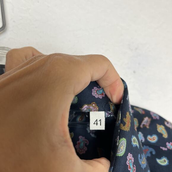 Etro Men's Paisley Button Up Shirt multicolor long sleeve Size IT 41/US 16-L - Picture 4 of 10